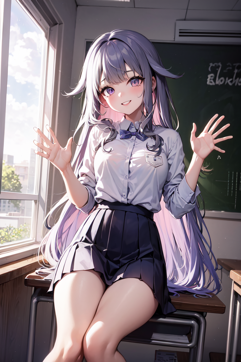 2502641-624863962-masterpiece, best quality, absurdres, perfect anatomy, 1girl, solo, KosekiBijou, classroom, window, school uniform, dress shirt,.png